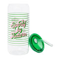 PrettySMART 20oz Glass Tumbler With Lid & Straw