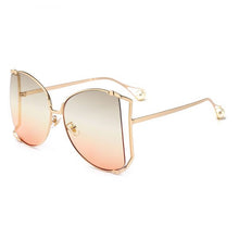 Clear Butterfly Pearl Oversized Shades