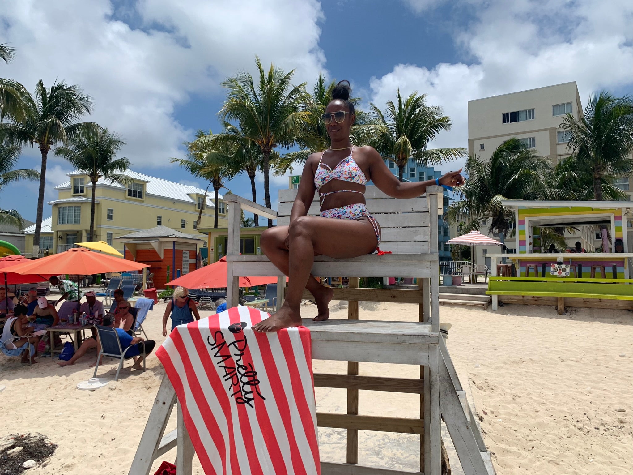 P$ Oversized Beach Towel