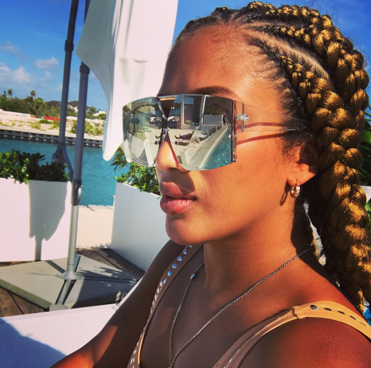 Oversized Bar Sunglasses