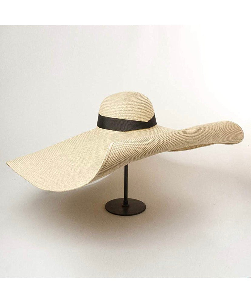 P$ Oversized Straw Hat